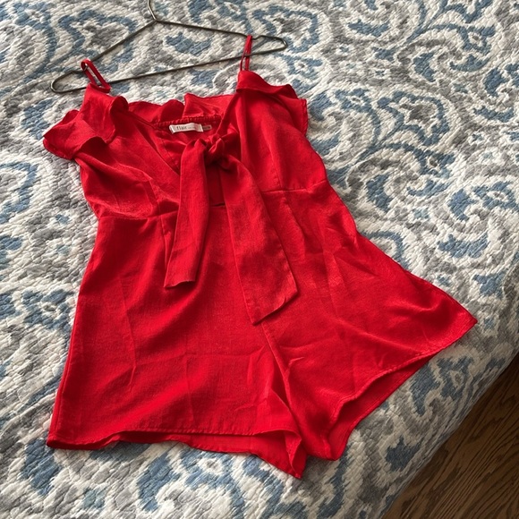 Vibrant Red Flair The Label Sleeveless Jumpsuit, Size M - Picture 6 of 10